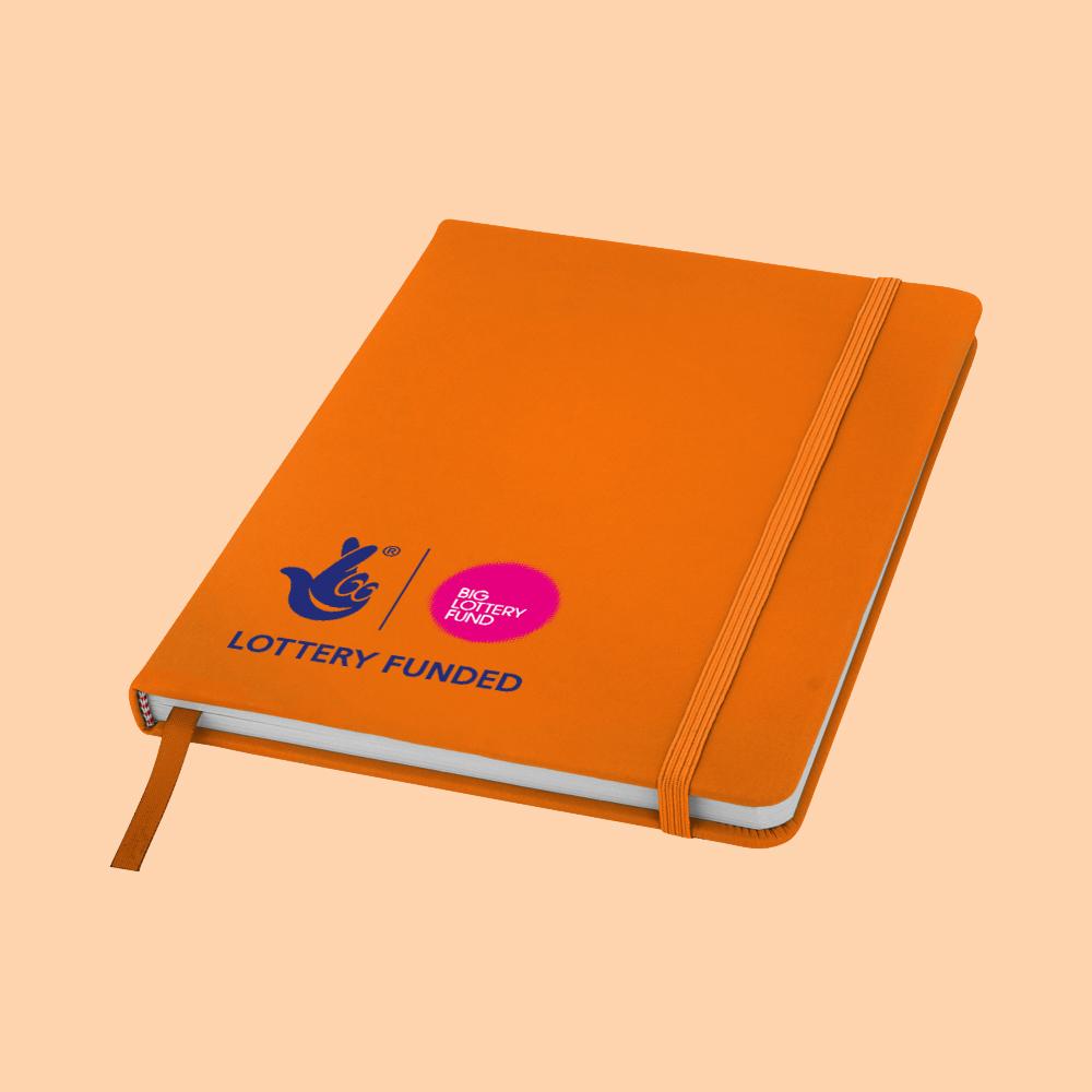 Custom printed charity notebooks