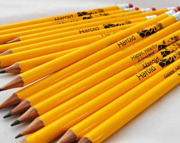 Logo printed wooden pencils