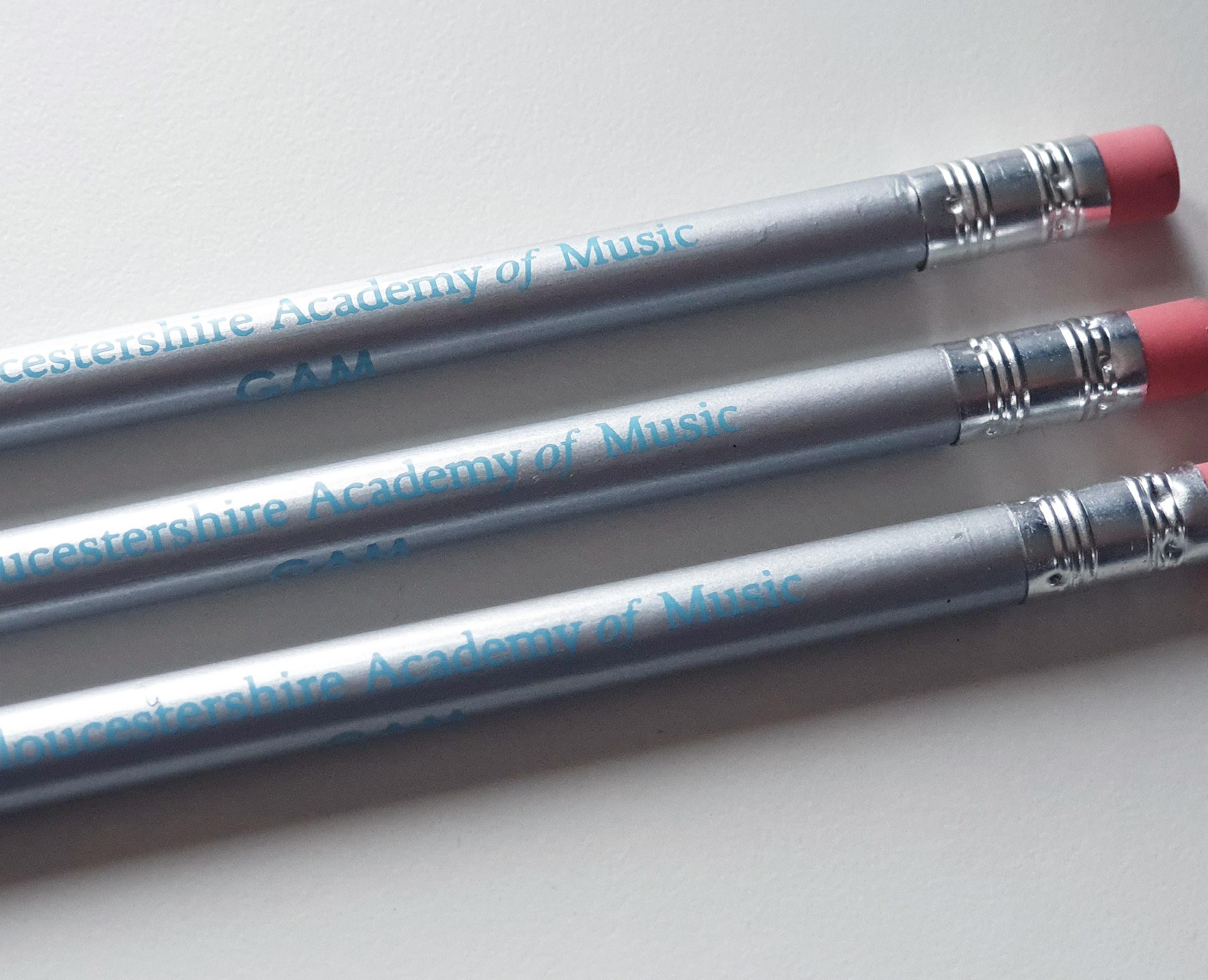 Silver custom charity printed pencils