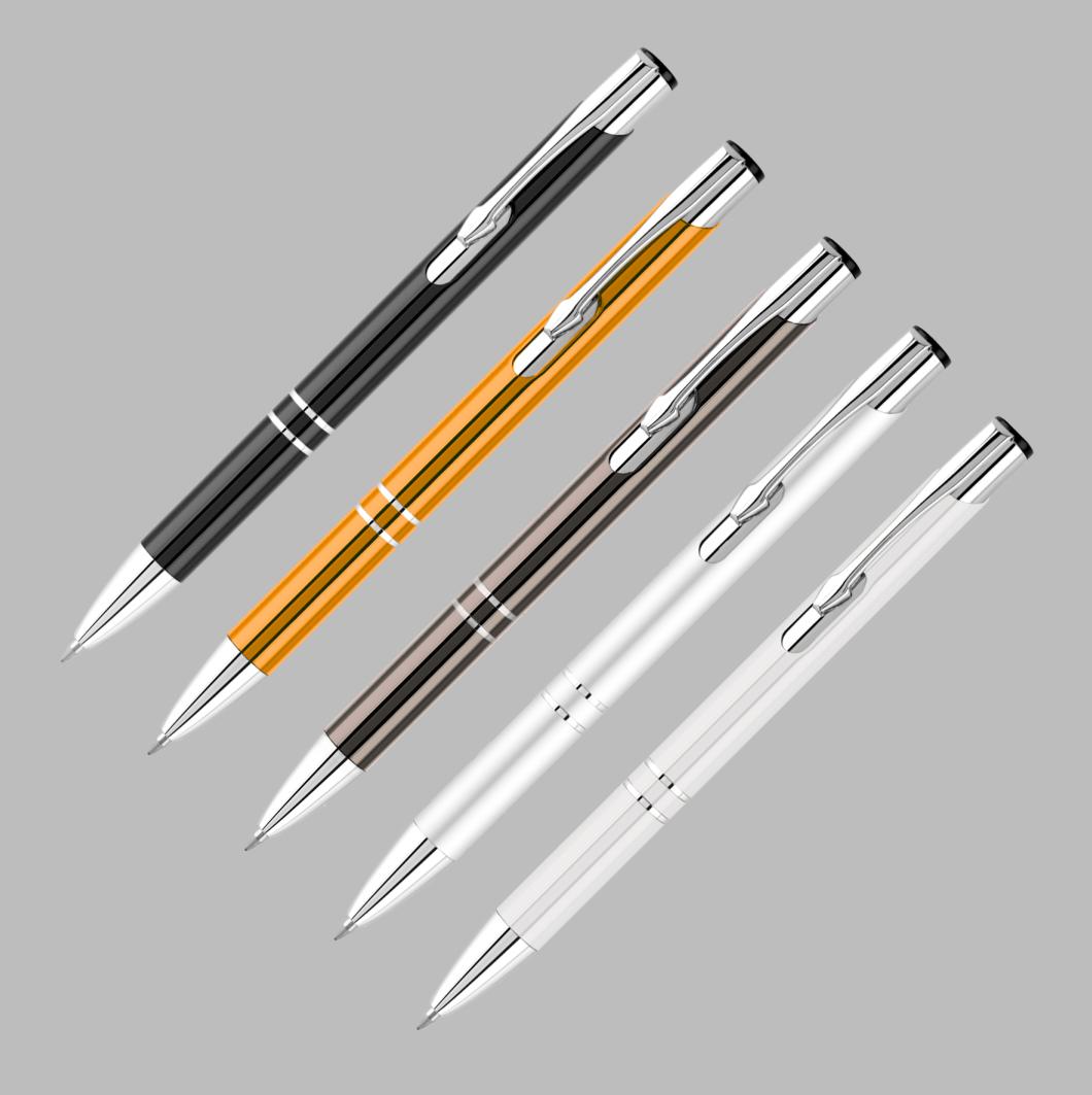 2 Ring Aluminium Pens personalised with your logo