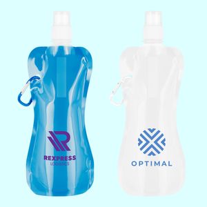 Light blue NHS and White collapsible sports bottles