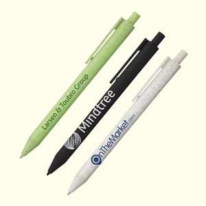 Printed logo pens eco friendly wheat straw