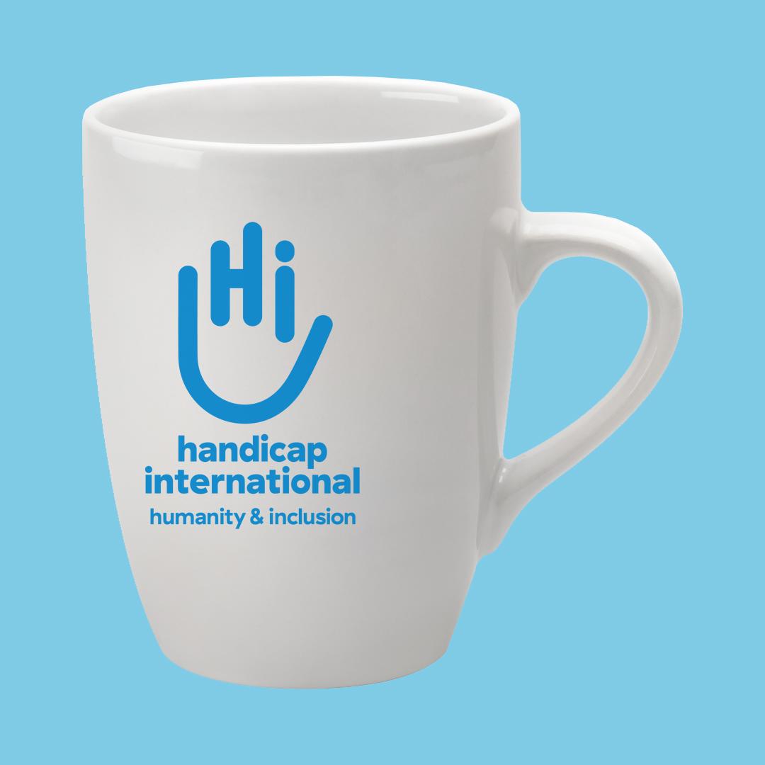 White marrow mug logo printed merchandise