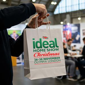 London Olympia Christmas exhibition paper kraft bag