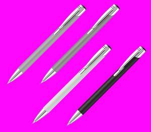 Silver, Grey, Black and White Metal pencils