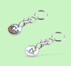 Full coour printed fast production keyrings