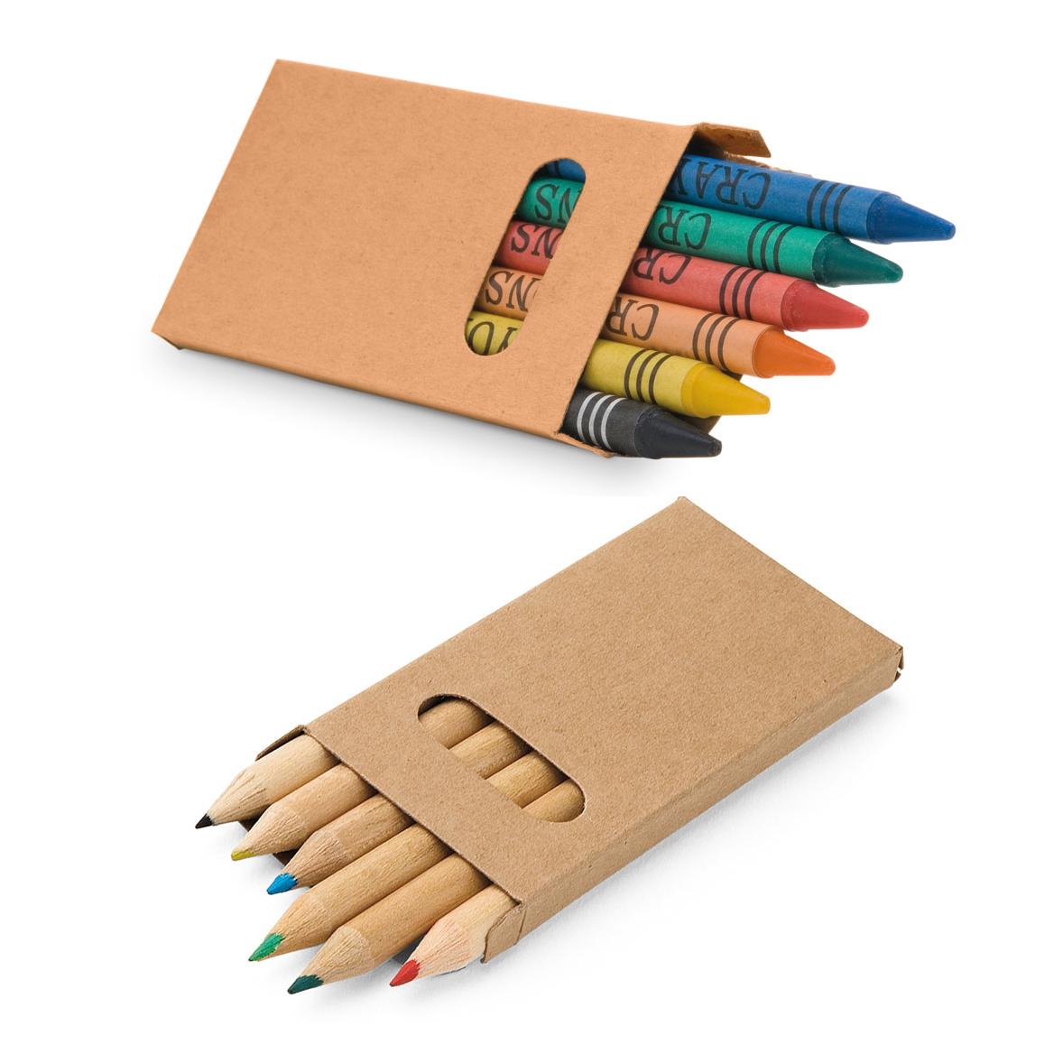 Plain unprinted wax and pencil crayons