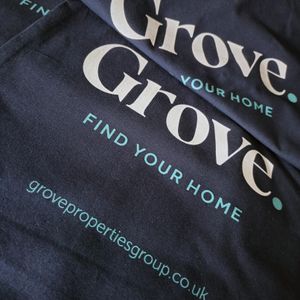 Navy blue coloured printed promotional cotton shopping bag for giveaway