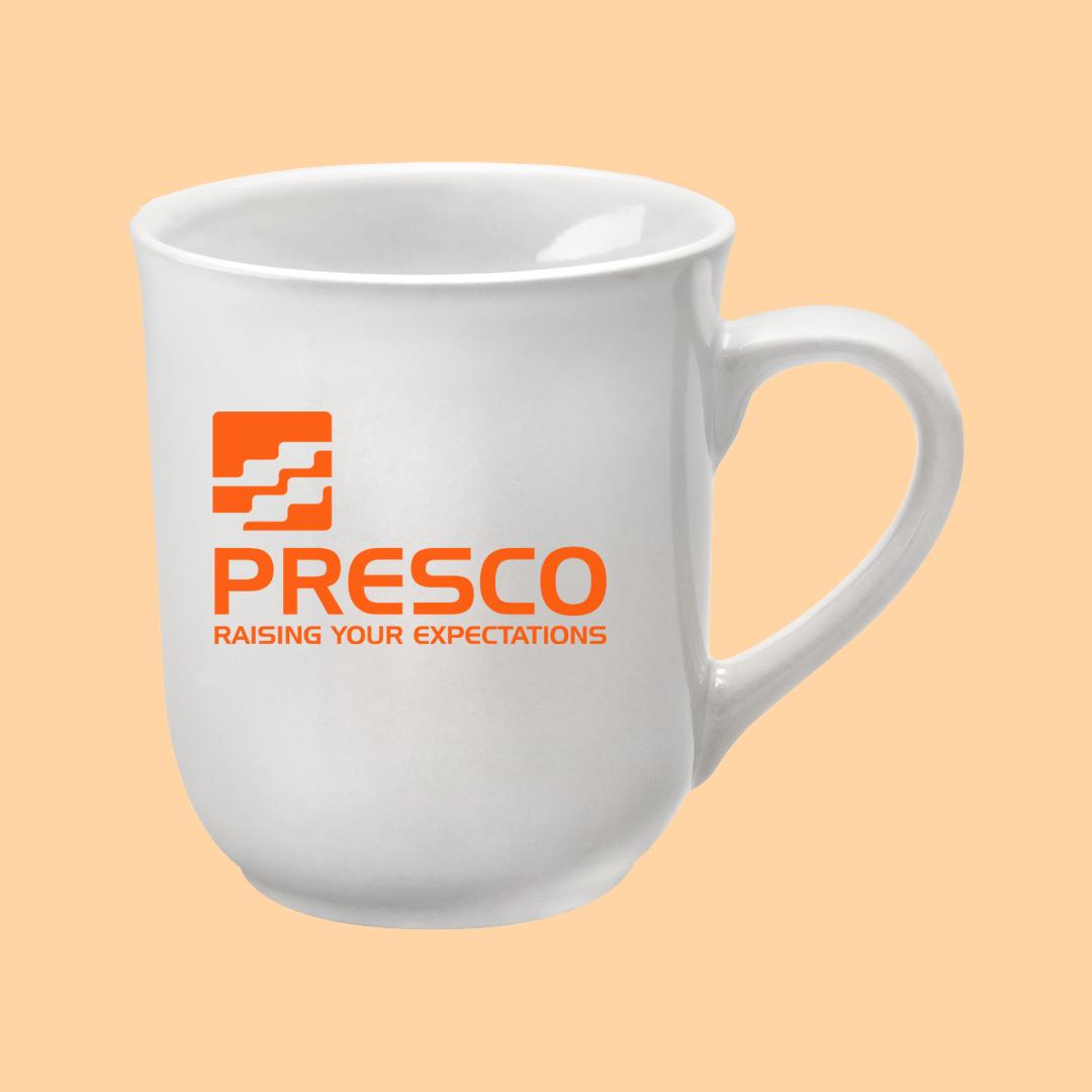 Branded business coffee bell mugs