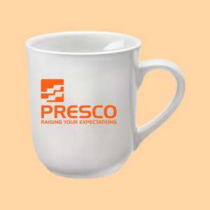 Branded business coffee bell mugs