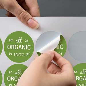Easy peel off circular stickers