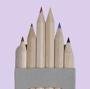 logo printed pencil crayon sets