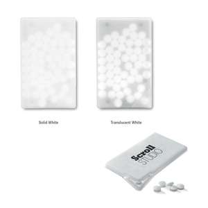 frosted white and solid white mint cards