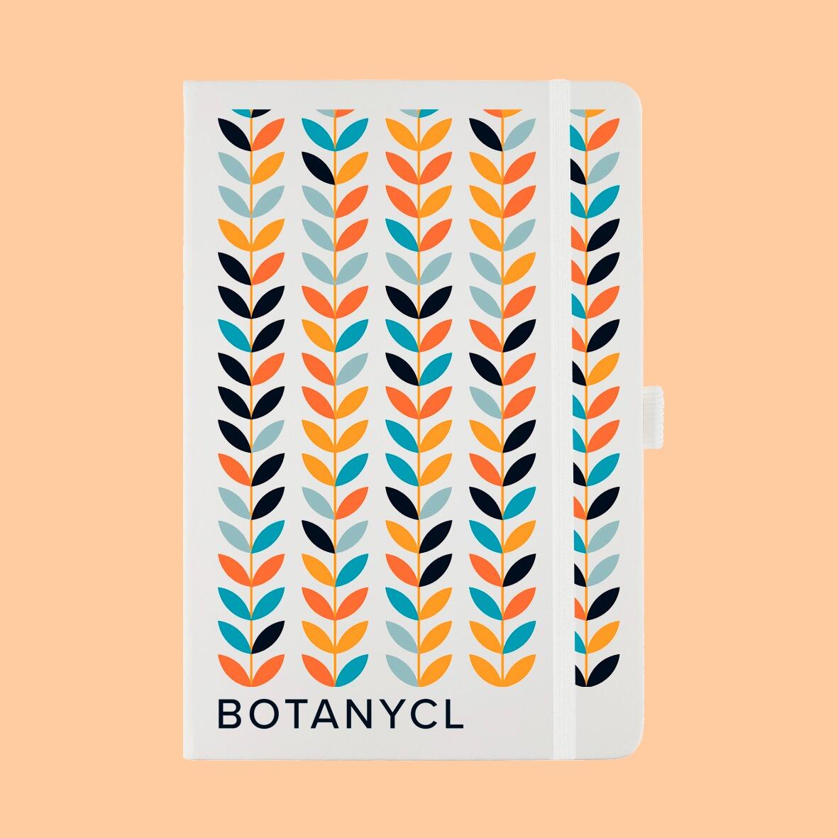 White full colour customised printed promo A5 notebooks