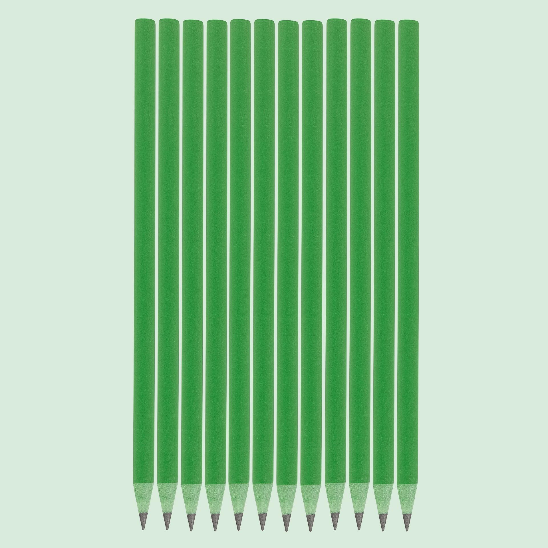 Green customised logo recycled pencils