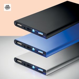 Premium Black, Silver, Blue Power Bank with 8000mAh charging capacity