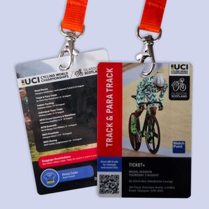 100 x 70mm Full Colour custom printed event pass cards