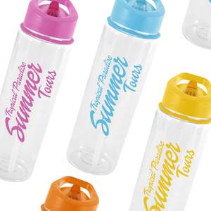 800ml clear bottle with contrast pastel lid