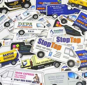 Vehicle themed shaped magnets