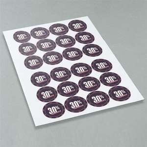 Round full colour printed stickers