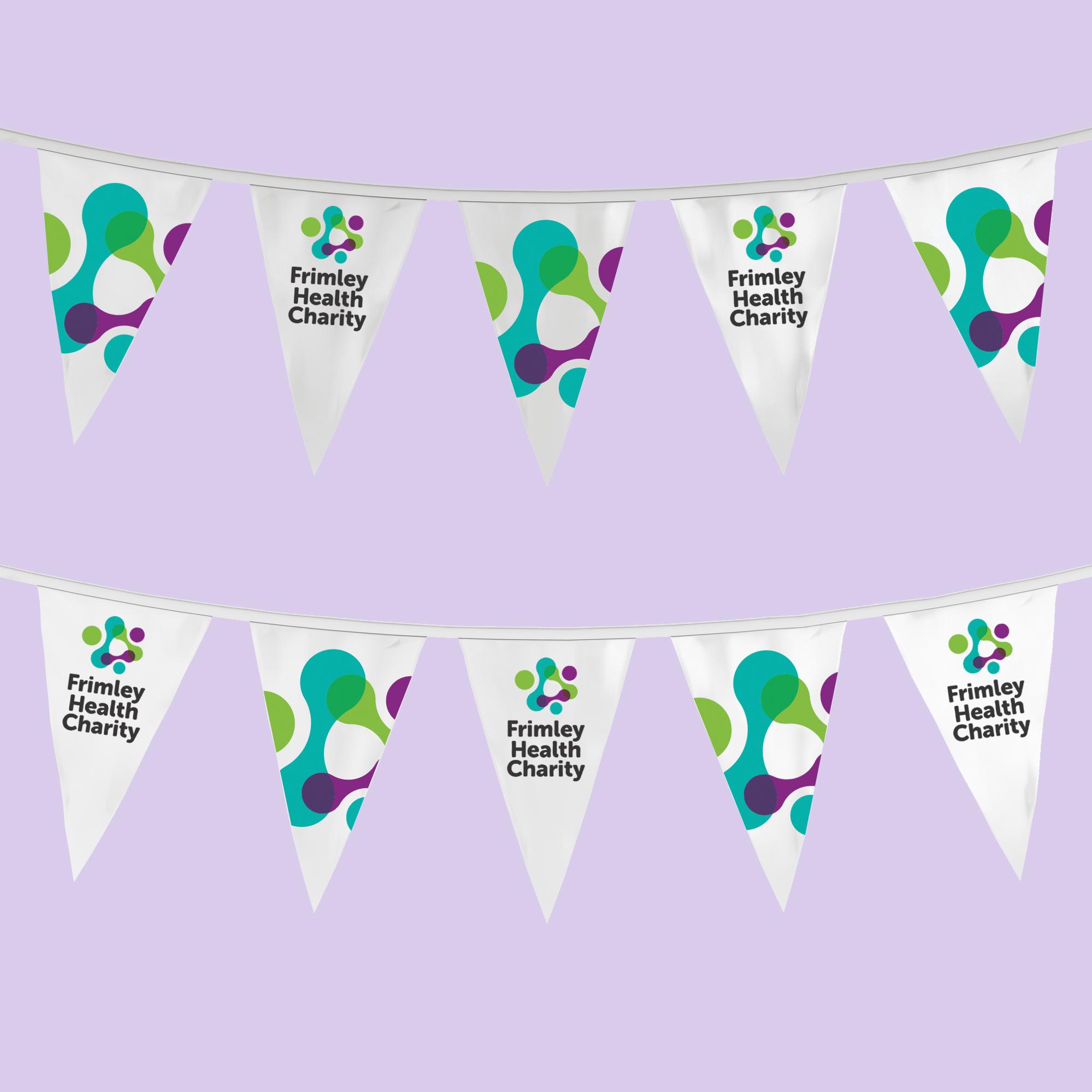 Custom logo printed event bunting for indoor & outdoor