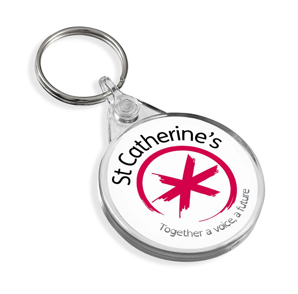 Logo branded keyrings custom made with your printed design