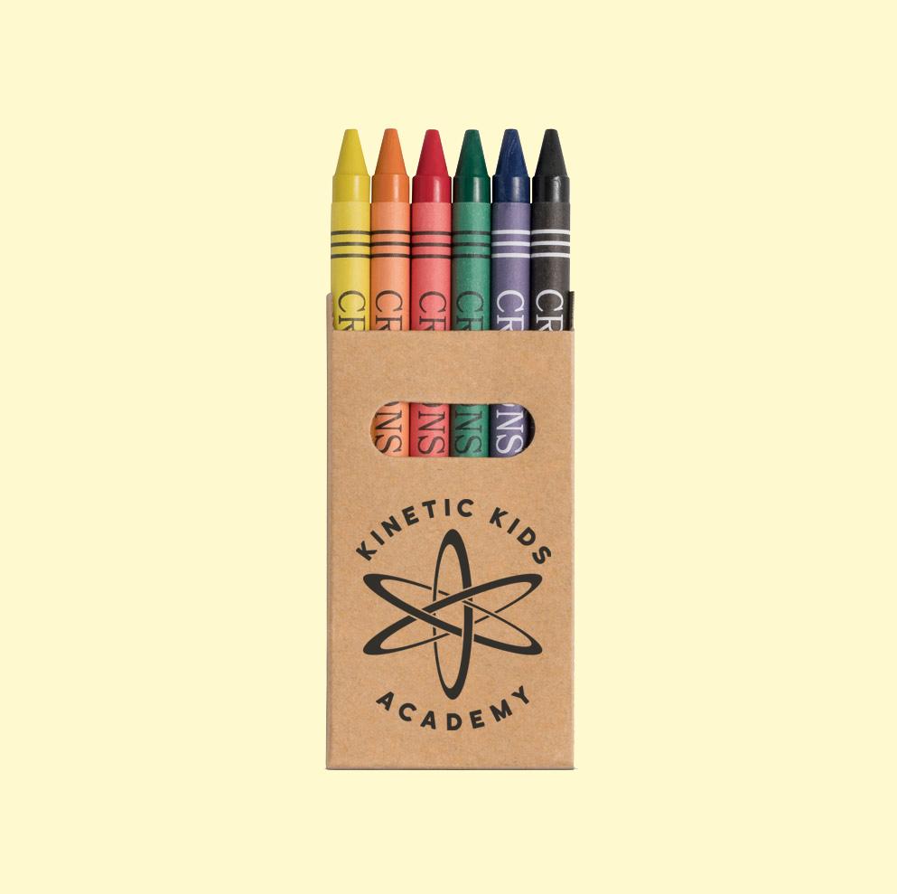 merch trade show and giveaway pencil crayons