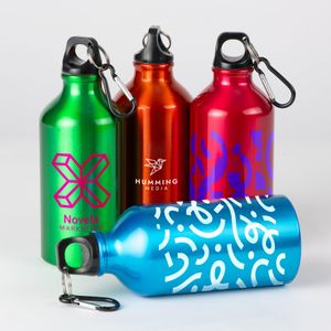 Custom logo printed drinks bottles