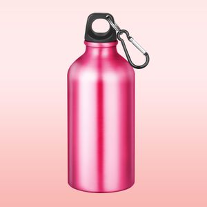 Pink coloured metal custom logo printed aluminum Bottle
