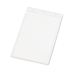 A6 size large vertical portrait event pass clear ID holder
