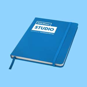 light blue cyan notebook printed custom logo
