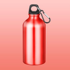 Red coloured metal custom logo printed aluminum Bottle
