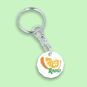 Your custom printed trolley coin keyring