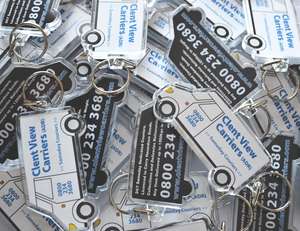 Delivery company ideal photo keyring promotion