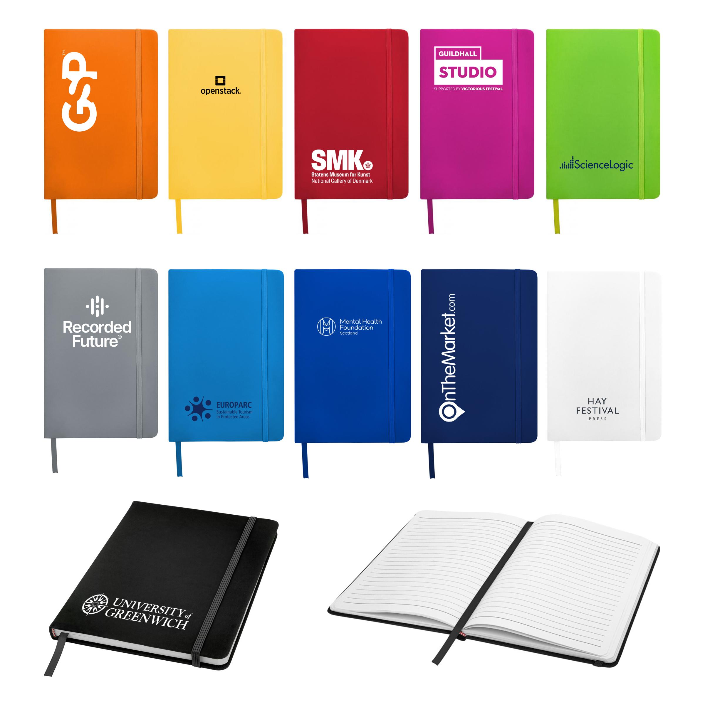 Soft cover notebook colours