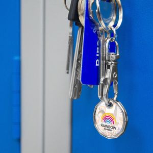 Fast delivery speed quick trolley token keyrings