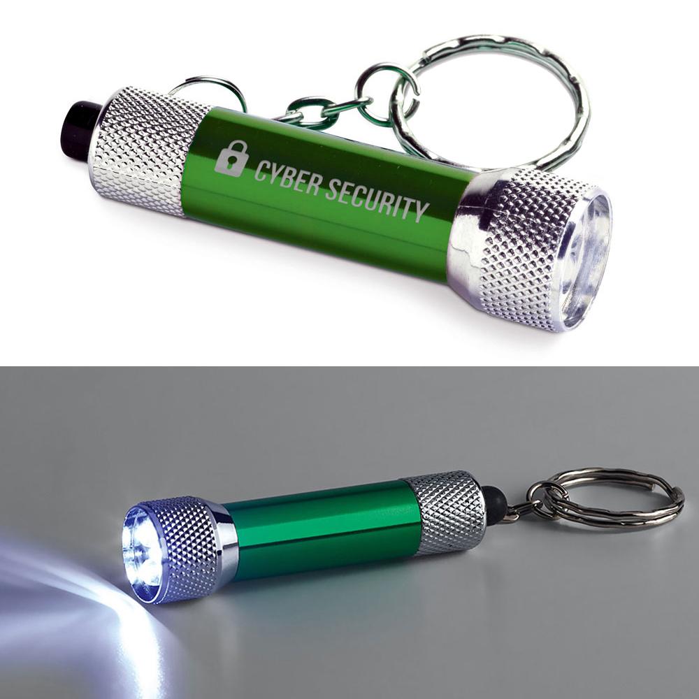 LED FLASHLIGHT TORCH WITH KEYRING ~ RED BLUE OR GREEN ~ 2 FUNCTION 