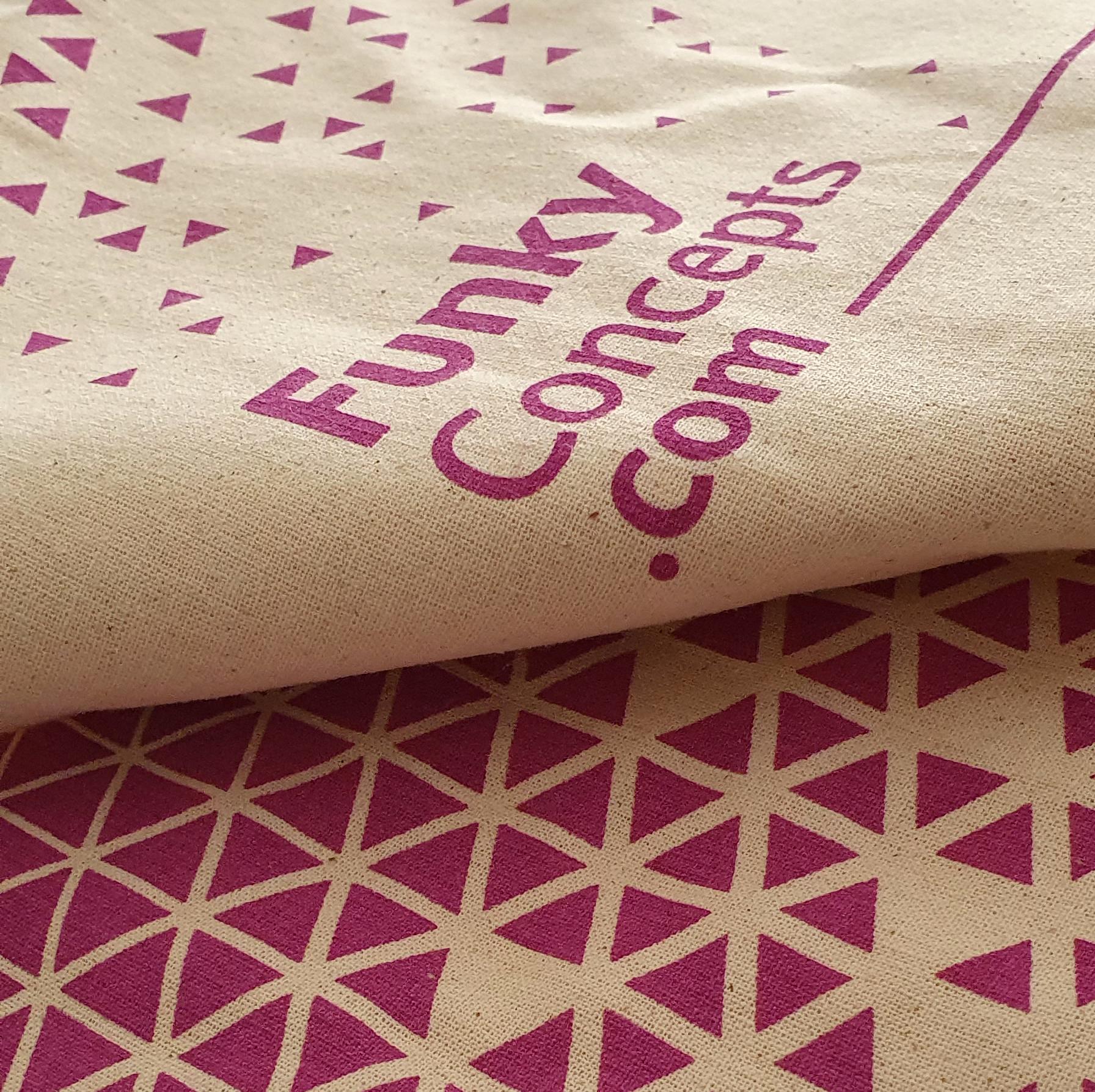 Your logo printed to a natural cotton bag