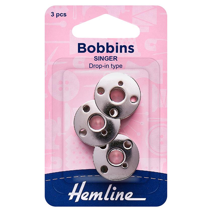 Hemline Metal Bobbins for Singer Machines