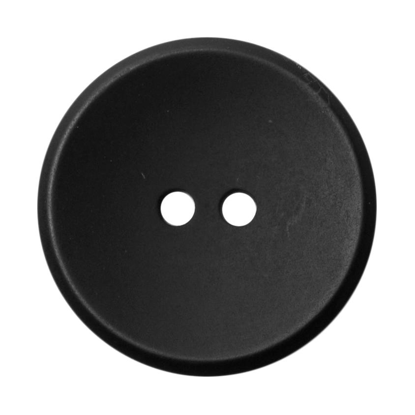 Concave Button Black 25mm