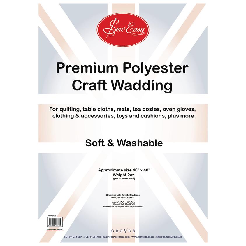 Sew Easy Premium Polyester Craft Wadding 2oz packaging
