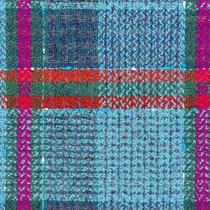 Linton Tweed Turquoise Blue Check Fabric