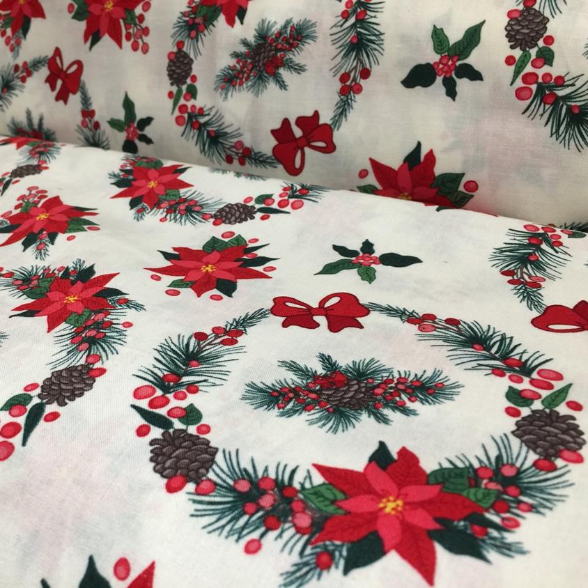 Christmas Wreath Fabric