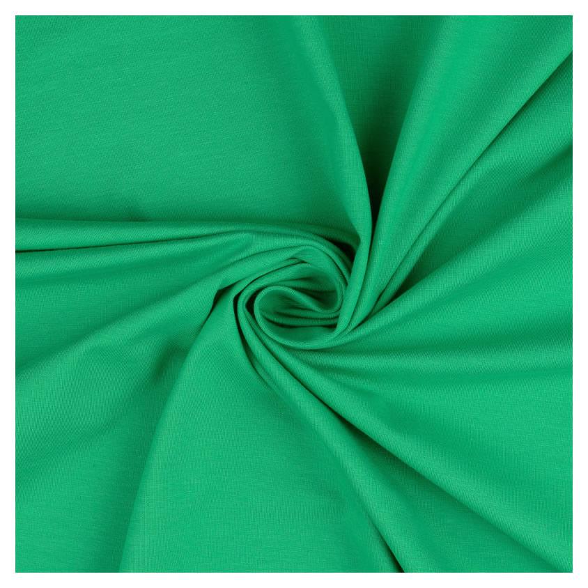 Plain Organic Cotton Jersey Fabric Green