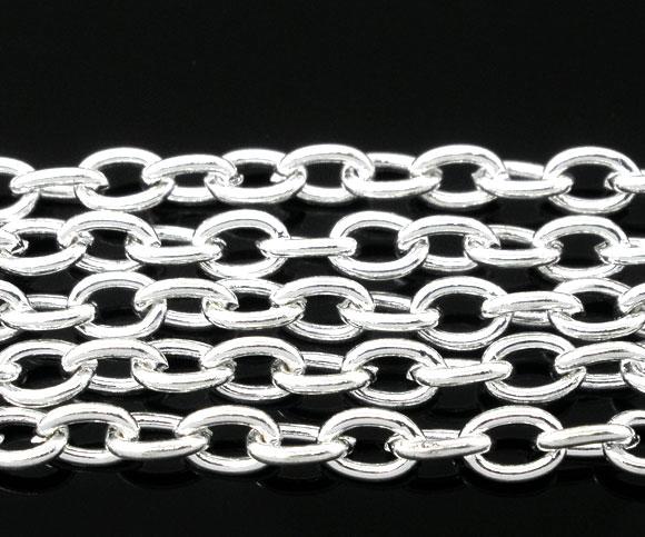 2 to 10 Metres of 5mm x 3.5mm Open Link Cable Chain for Jewellery Craft ...
