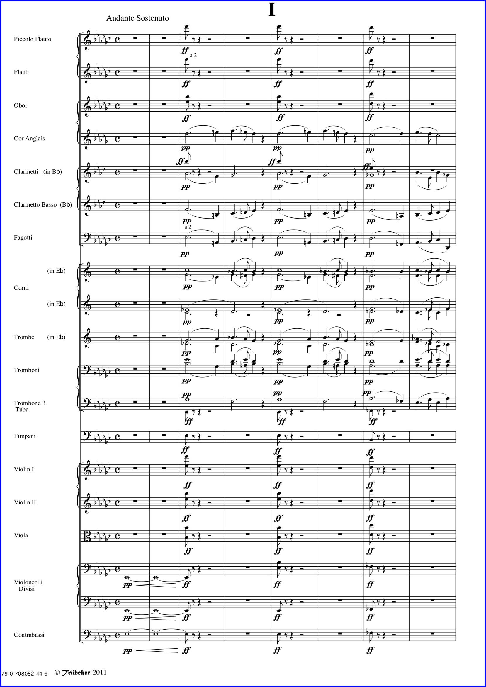 Sgambati sinfonia 2 (mi Bem) partitura & orchestral set