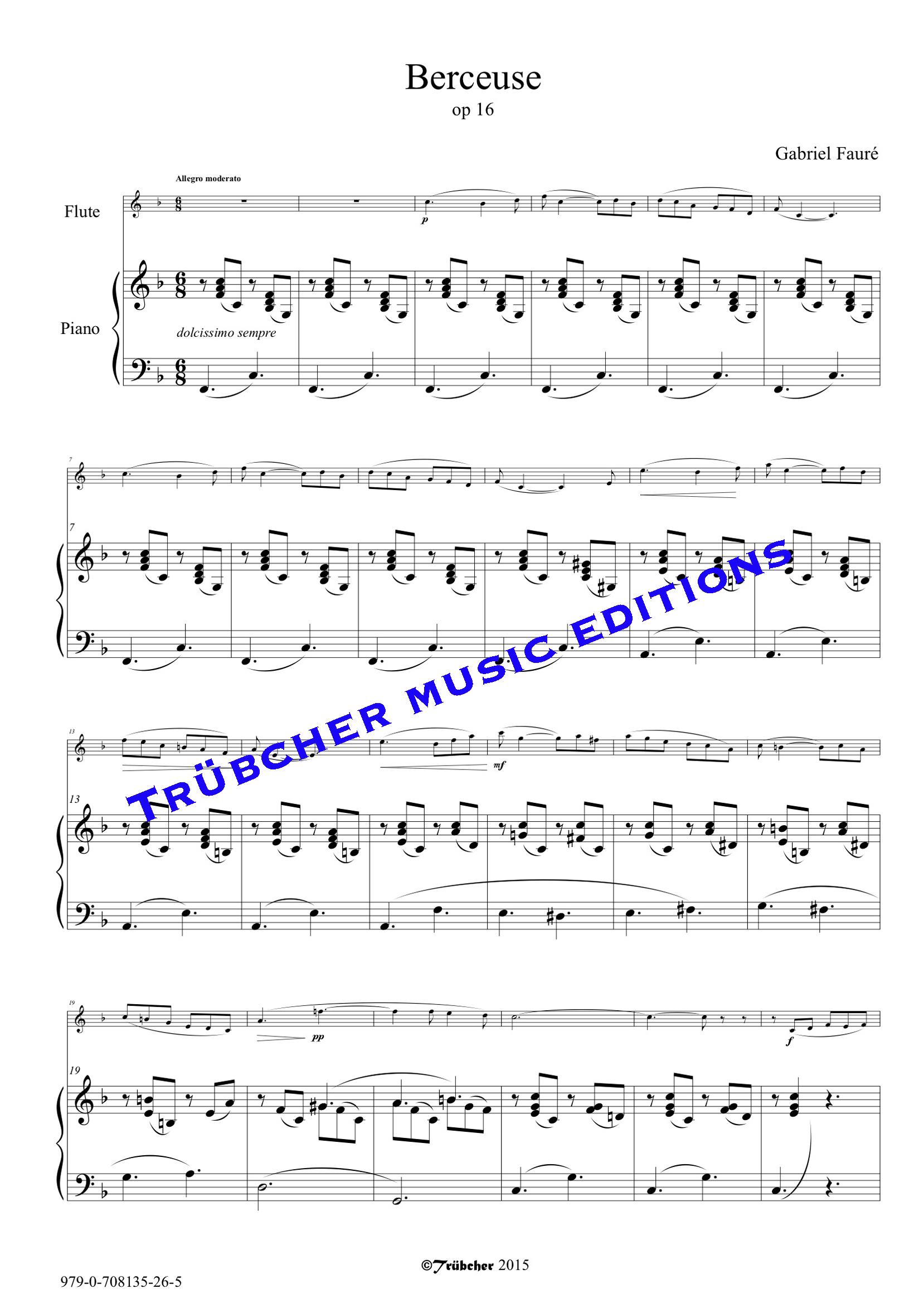 Siciliana, Op. 19 sheet music for cello and piano