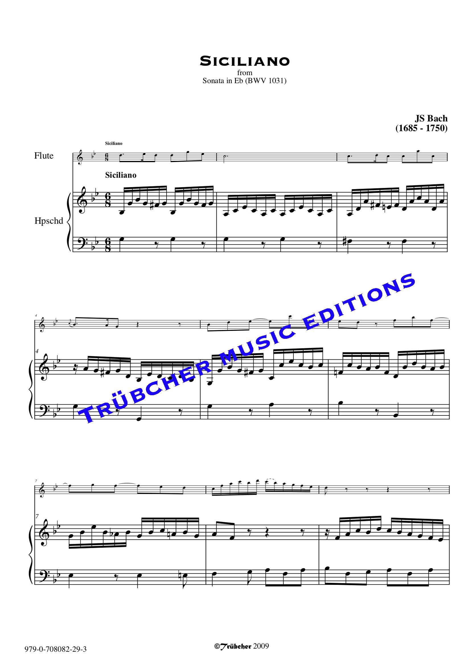 Siciliana Sheet music for Piano (Solo) Easy