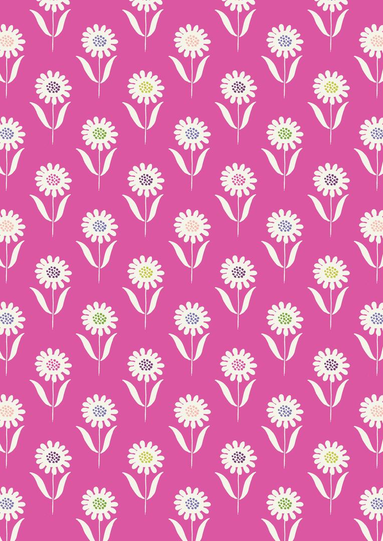 Daisies on Hot Pink