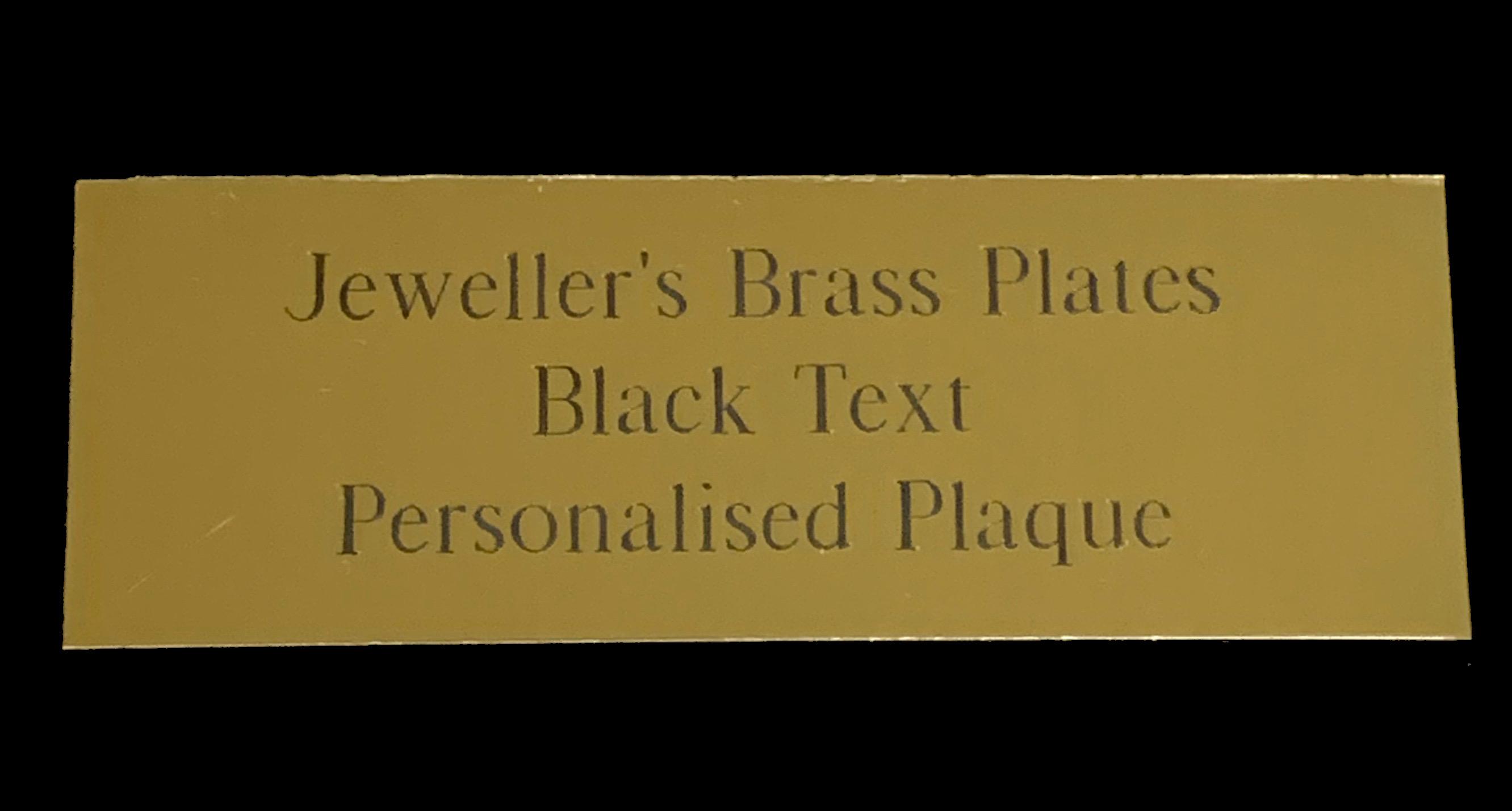 Jewellers Brass Plaque